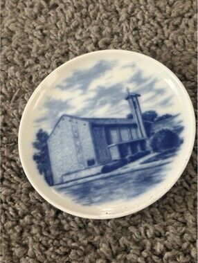Kaiser W Germany St Paul Community Church 1957 Blue White Collector Mini Plate